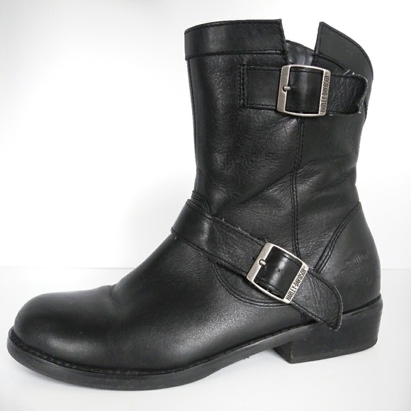 Harley-Davidson Shoes - Harley Davidson Leather Motorcycle Boots Sz 8